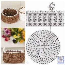 Корзинки и подвесные кашпо крючком