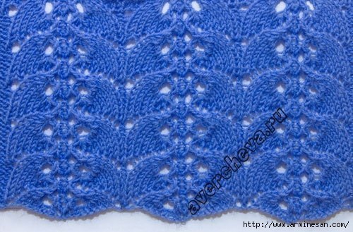 Оригинальные ажурные узоры спицами