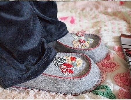 Тапочки из фетра: мастер-класс