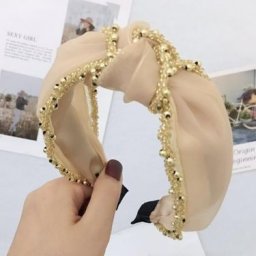 Декорируем ободок для волос тканью и вышивкой