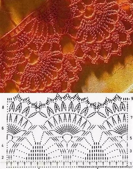 ​Изысканно красивая кайма крючком