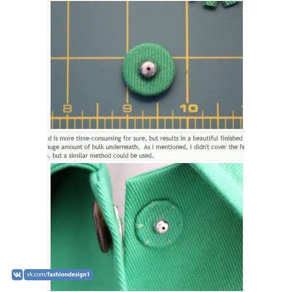 Как обтянуть кнопки тканью