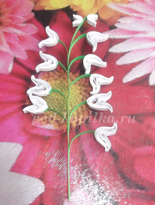Ландыши в технике квиллинг: мастер-класс