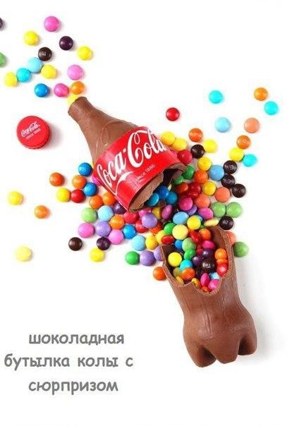 Шоколадная бутылка колы с сюрпризом Шоколадная бутылка колы с сюрпризом