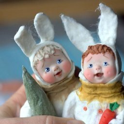 Новогодние куклы из ваты