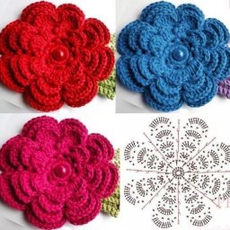 Подборка схем для вязания цветочков на любой вкус
