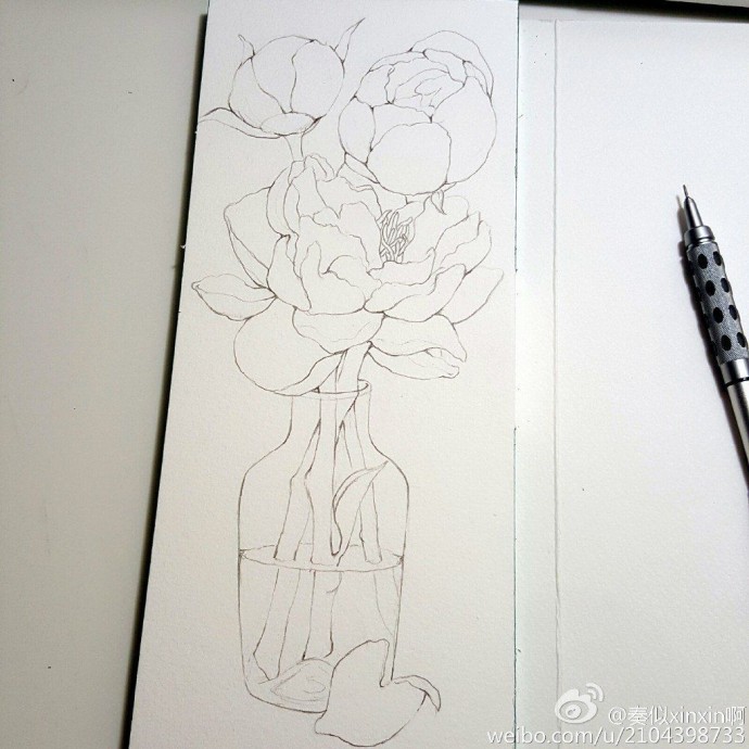 Урок рисования: нежные цветы