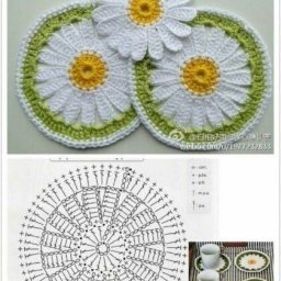 Вязаные подставки под горячее