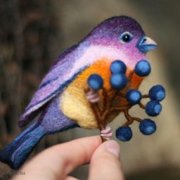 Валяние птички из шерсти