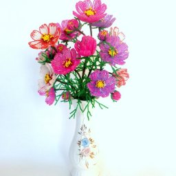 ​Букет космеи из бисера