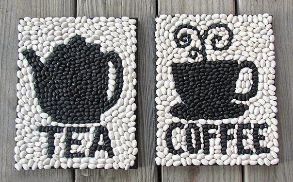 Панно из фасоли на кухню