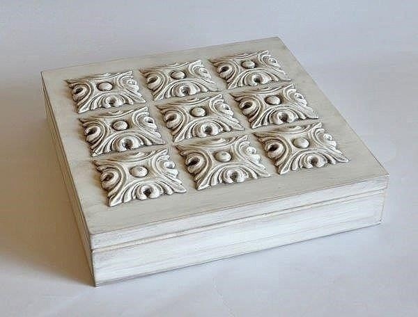 Отличная идея для декора шкатулки из гипса