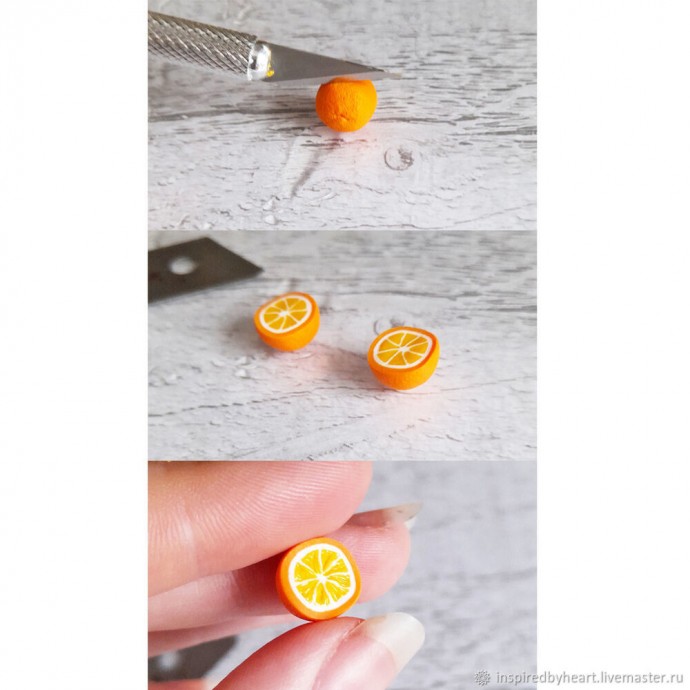 Брошь с мандаринами Брошь с мандаринами