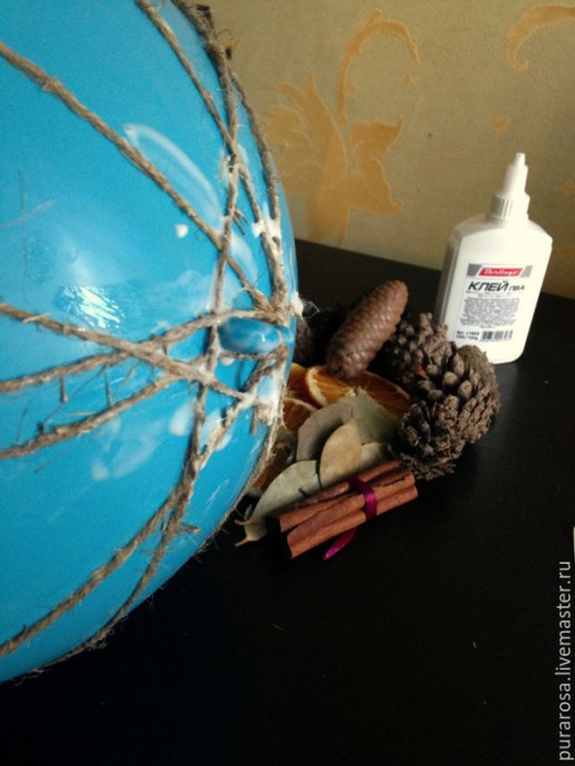 Царь-шар из джутового шпагата Царь-шар из джутового шпагата