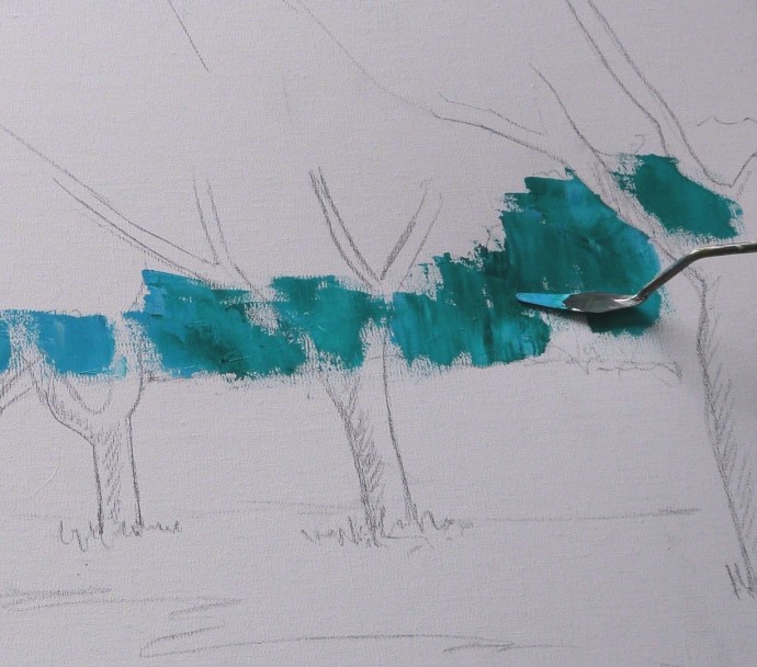 ​Рисуем розовый лес