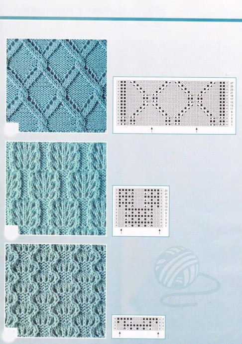 Самые красивые узоры на спицах со схемами