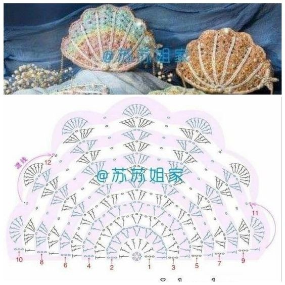 ​Вязаные морские ракушки