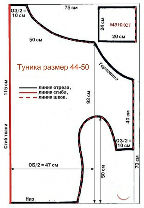 Выкройка трикотажного асимметричного платья