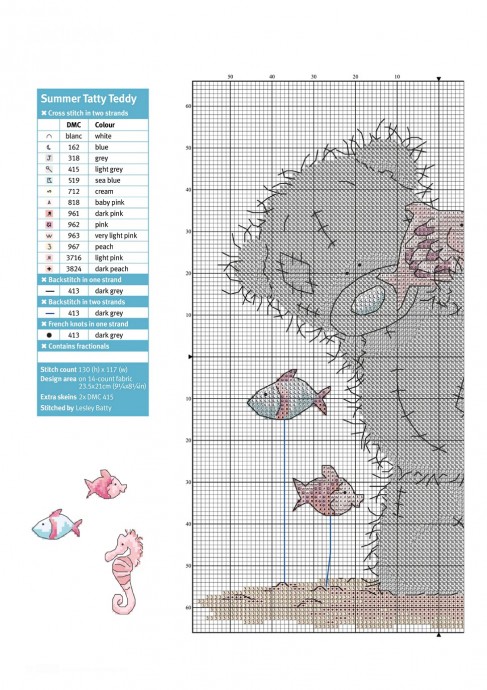Вышивка крестиком: любимый мишка