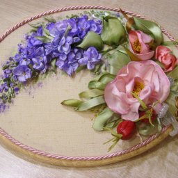 ​Вышивка лентами: цветы