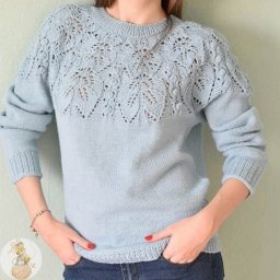 Джемпер с восхитительным узором и круглой кокеткой