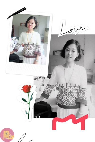 Красивый узор для джемпера или топа