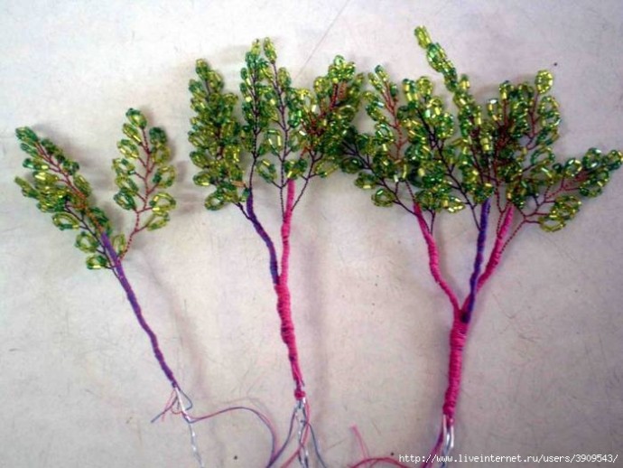 Берёза из бисера
