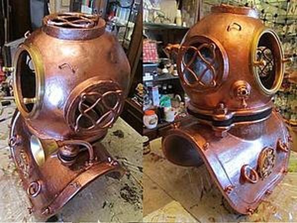 Шлем водолаза из папье-маше