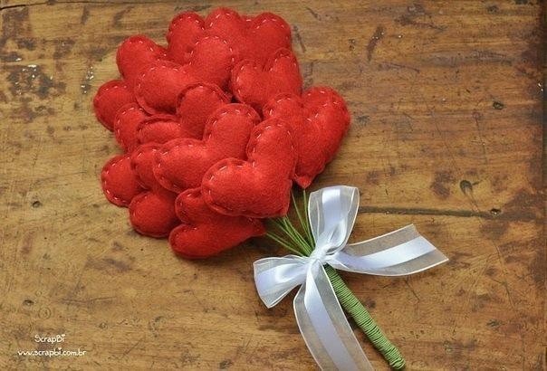 Букет из сердечек Букет из сердечек