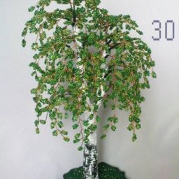 Берёза из бисера: мастер-класс