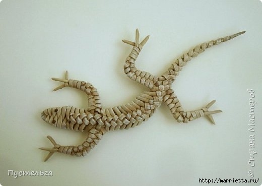 Плетение из газет ящерицы: мастер-класс от мастерицы Пустельга