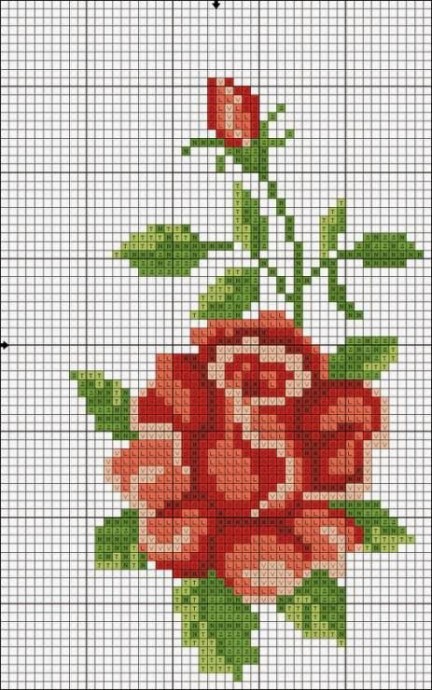 ​Простая вышивка красивых цветов