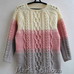 Красивый узор для плотного свитера крючком