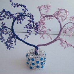 Дерево из бисера в форме сердца: мастер-класс