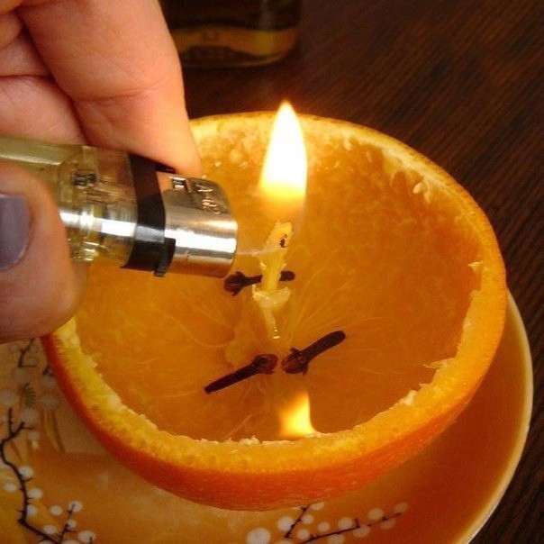​Ароматная свеча из апельсина