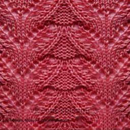 Ажурный узор листья спицами