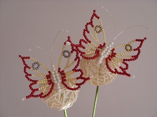 Композиции из бабочек со схемой