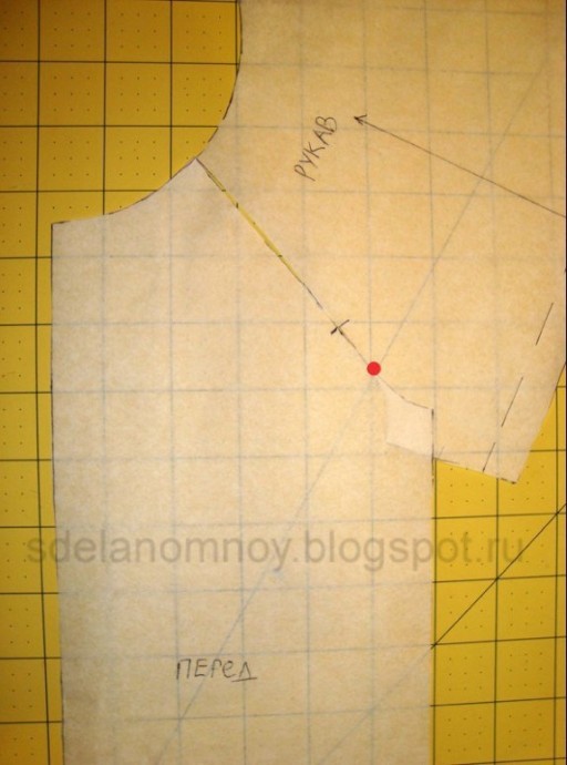 Совмещение полосок на реглане: корректируем выкройку