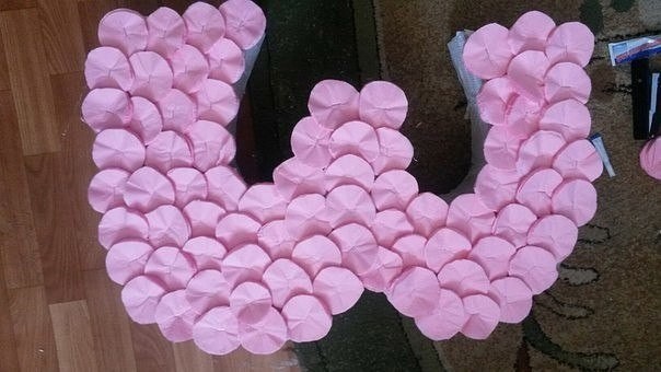 Цифры из салфеток и картона Цифры из салфеток и картона