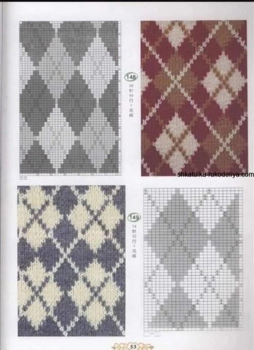 Свободный джемпер с ромбами