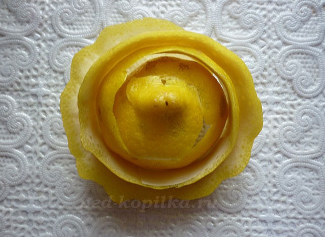 Розы из цитрусовых: мастер-класс