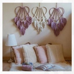 Стильные перышки в технике макраме