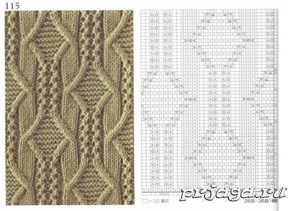 Узор спицами изумительной красоты