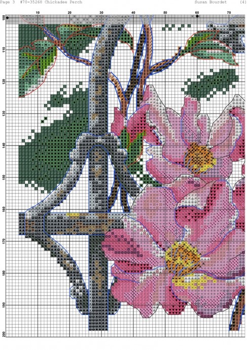 Вышивка нежных цветов на черном фоне