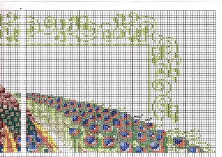 Вышивка "Павлины"