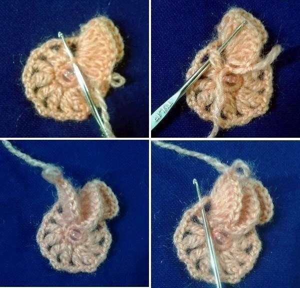 Мотив в виде объемного цветка