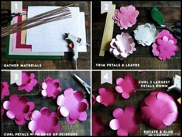 Камелия из бумаги Камелия из бумаги