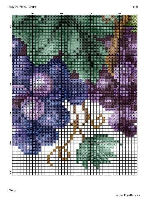 Сочная вышивка винограда