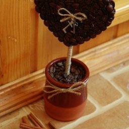 Кофейное дерево в форме сердца своими руками