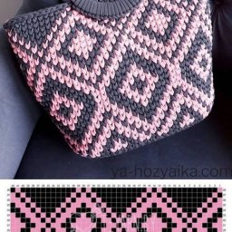 ​Удобная вязаная сумка